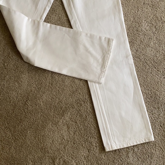 White High Waisted Jeans Straight Leg - Picture 3 of 4